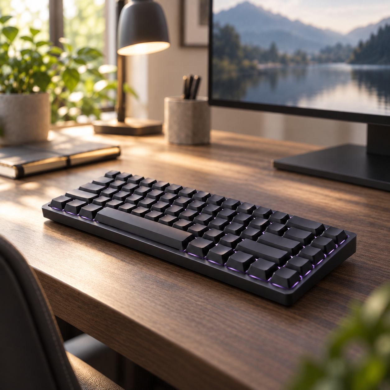 Keyboard on an office desk
